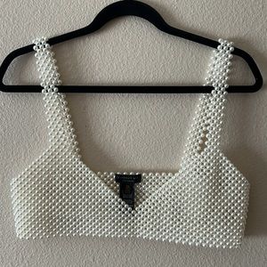 Anthro Current Air Pearl Bralette - one size